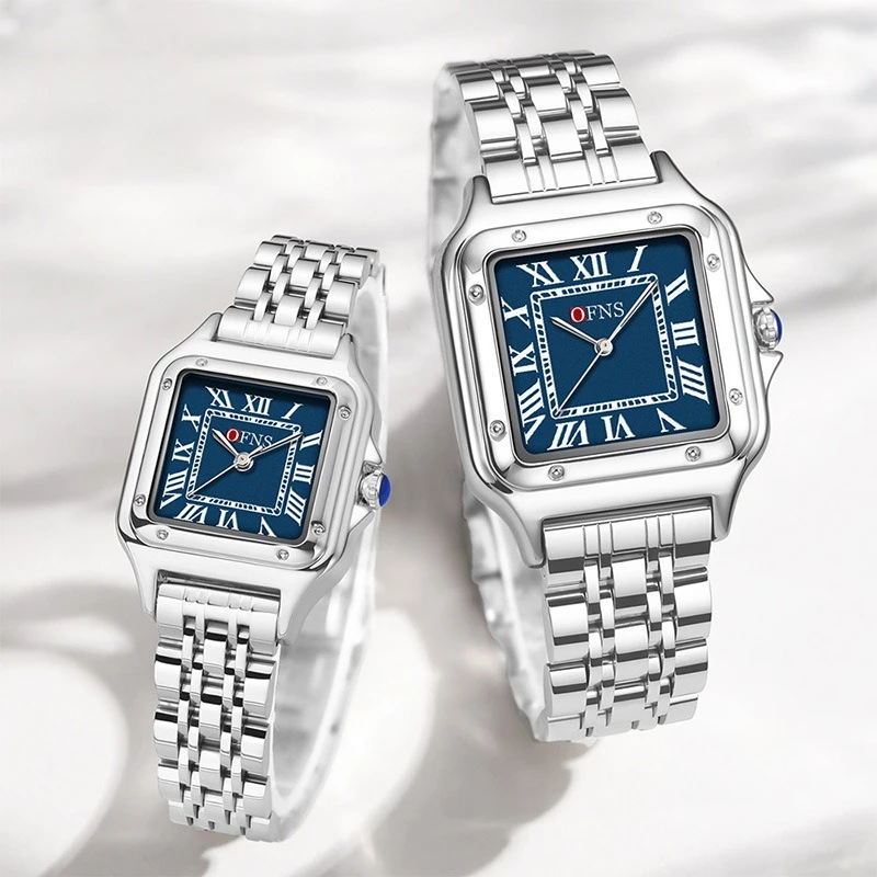 

Часы OFNS, водонепроницаемые мужские квадратные деловые часы, женские простые ретро-часы для пар, кварцевые часы