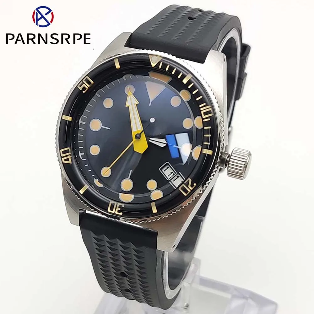 Men\'s NH35 Automatic Mechanical Watch Sapphire Casual Fashion Business Watch Luminous Sterile Dial Silicone Strap Waterproof