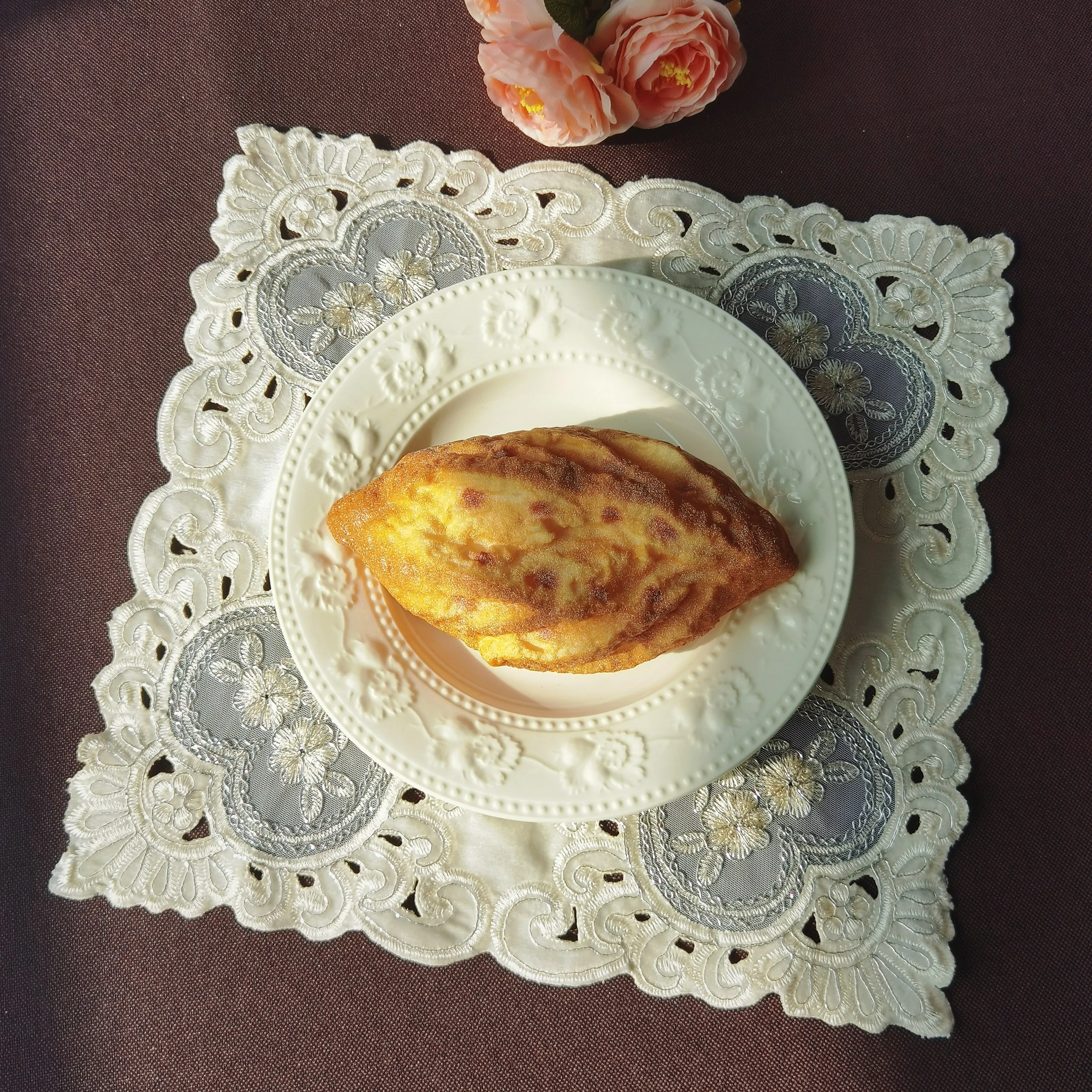 Decorative Table Placemat American Breakfast Placemats Bright Velvet Large Plates Mats Rose Gold Table Pad Modern Home Decor