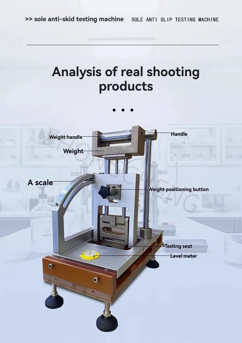 New Shoe Wear Resistance Test Instrument Anti-skid Performance Testing Machine Shoe Sole Static Friction Coefficient Testing Mac