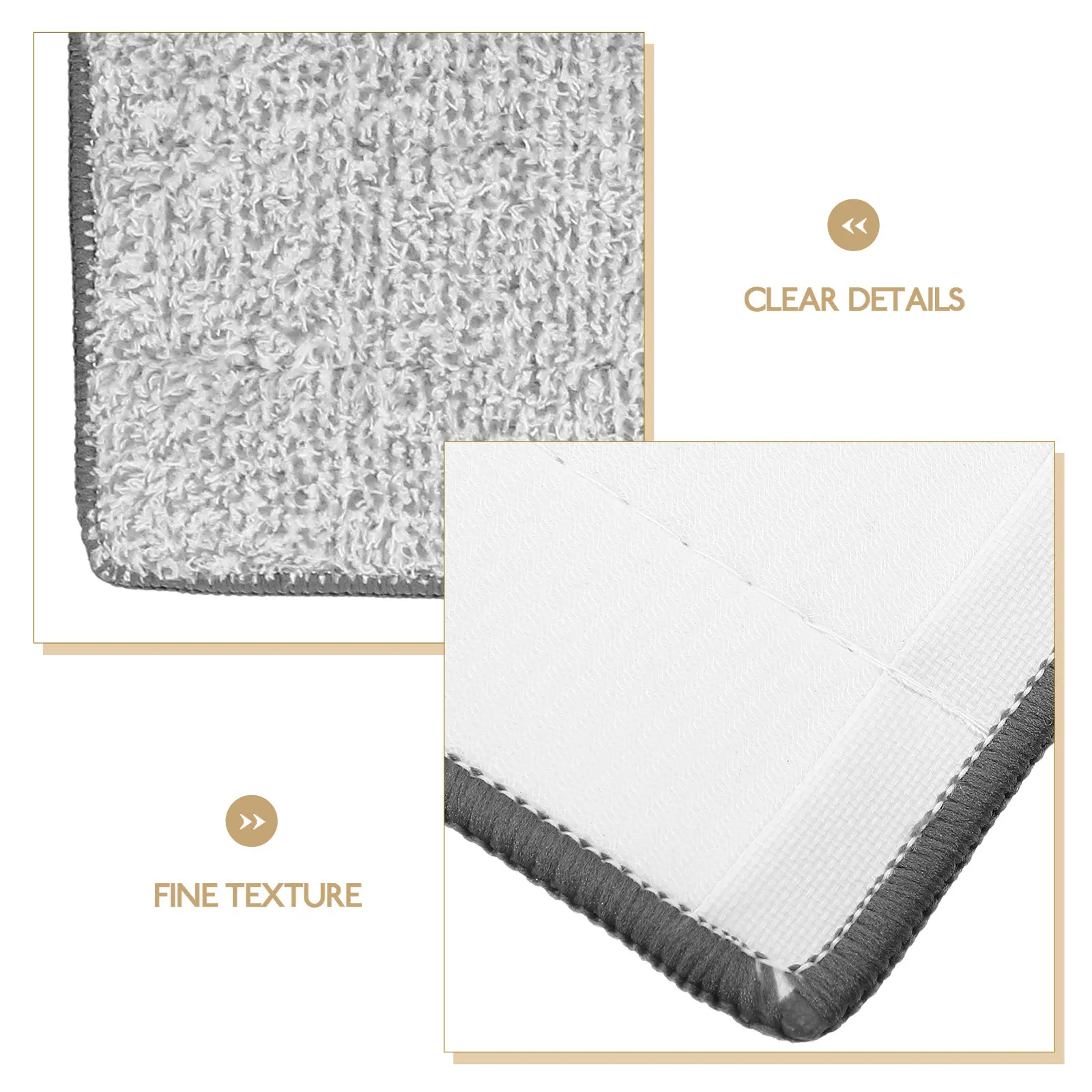 5Pcs Reusable Fiber Cloth Mop Pads Flat Floor Cleaning Replacement Pads Machine Washable for Flash Speed Mop Hardwood Tile Stone