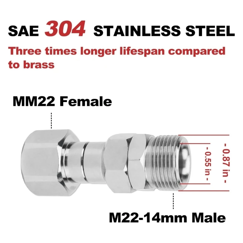 Quick Connection 22 to 3/8inch Coupling System Offering Convenient Quick Connection Easy Installation Cleaning Washer top sale