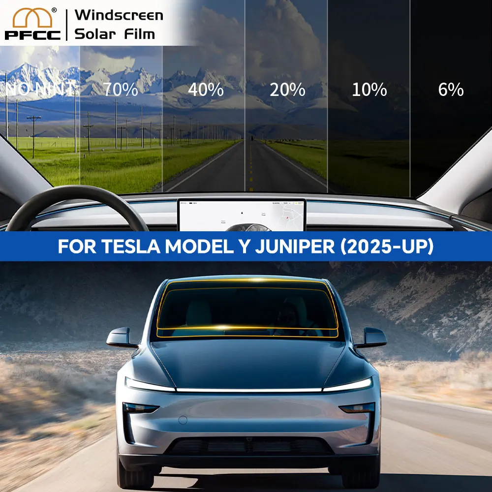 

PFCC Car Front Rear Side Window For Tesla Model Y Juniper Model y 2025 2026 Privacy UV Protection Tint Solar Film Accessories