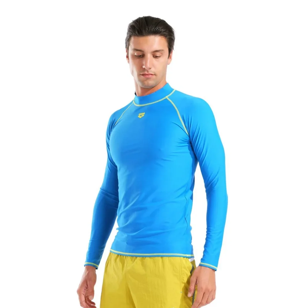 Men's Surf Suit Long Sleeve Rashguard Sun UV Protection Shirt Basic Skin Surfing Diving Swimming Sports Rash Guards Clothes 2026