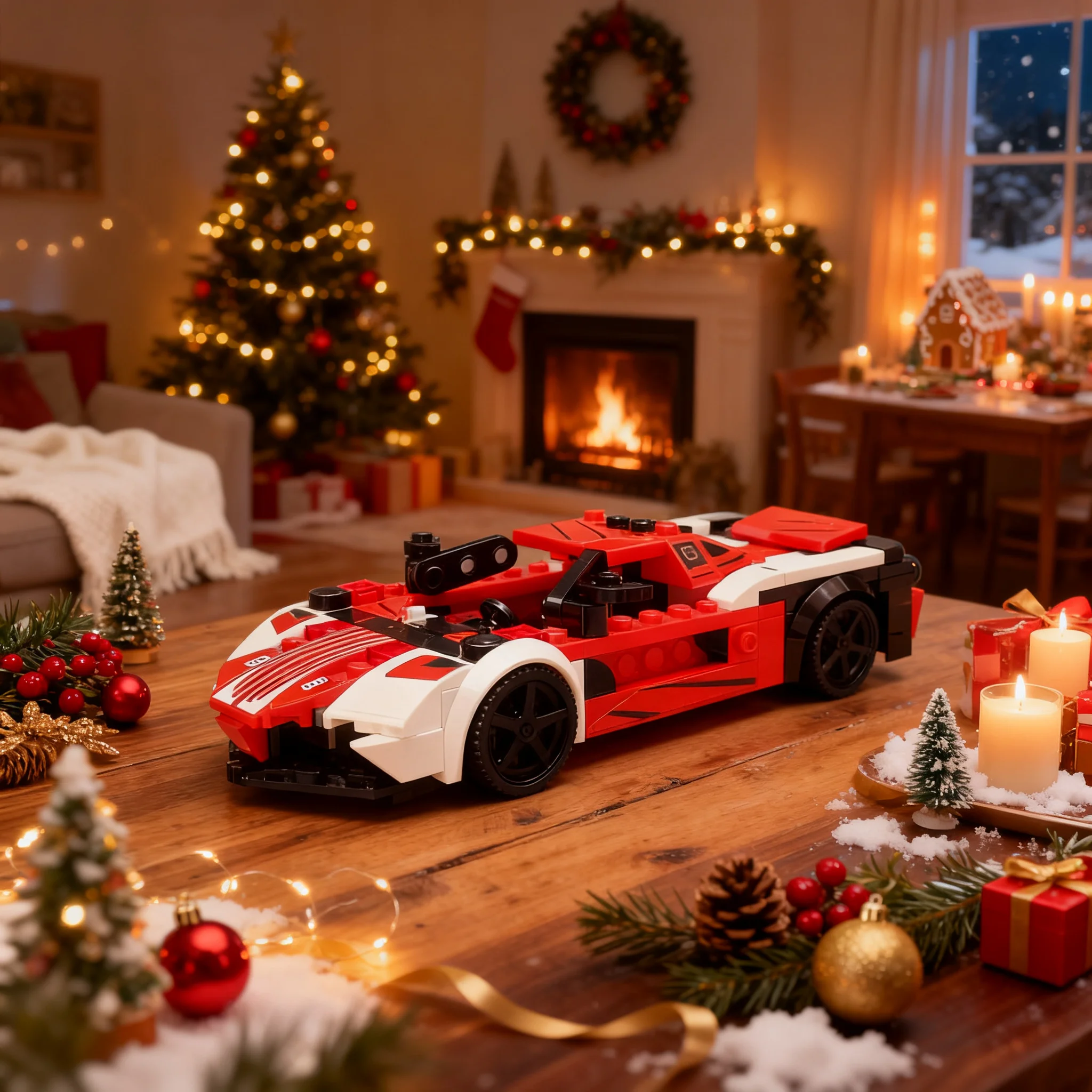 239pcs MOC City Champions F Rrari Laf 76916 Model Christmas Gift Decorative Set Creative DIY Assembly Kit Art