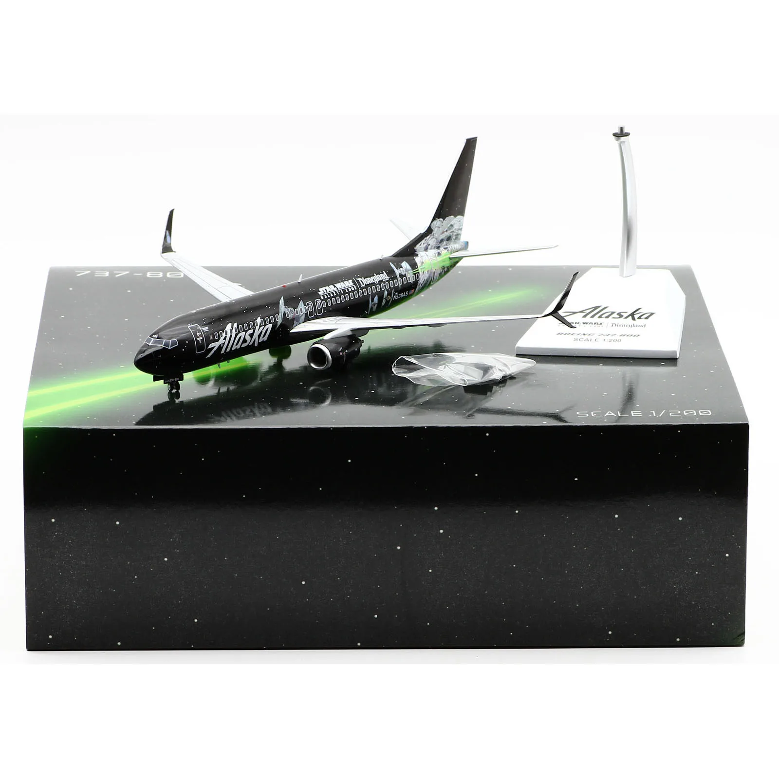 SA2014 Alloy Collectible Plane Gift JC Wings 1:200 Alaska Airlines Boeing B737-800 Diecast Aircraft JET Model N538AS With Stand