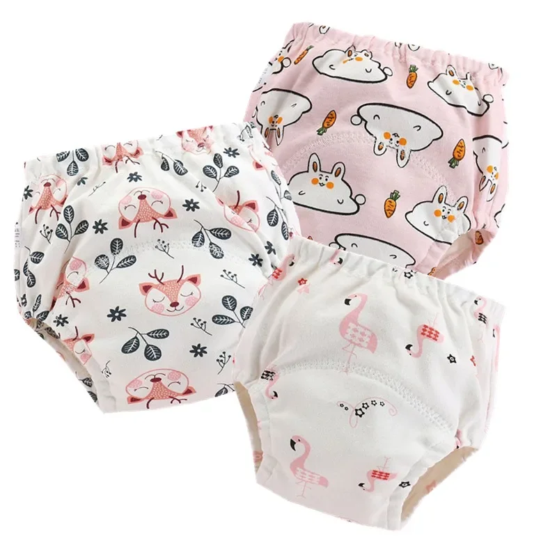 Baby Reusable Diapers Panties Cloth Diapers for Children Training Panties Adjustable Size Washable Breathable Ecological Diaper