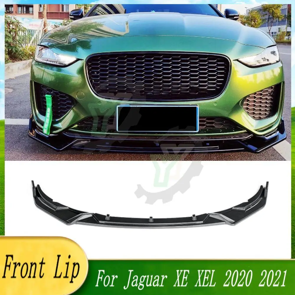 

3PCS Front Bumper Lip Spoiler Splitter Diffuser Detachable Body Kit Cover Guard ForJaguar XE XEL 2020 2021 Car Accessories