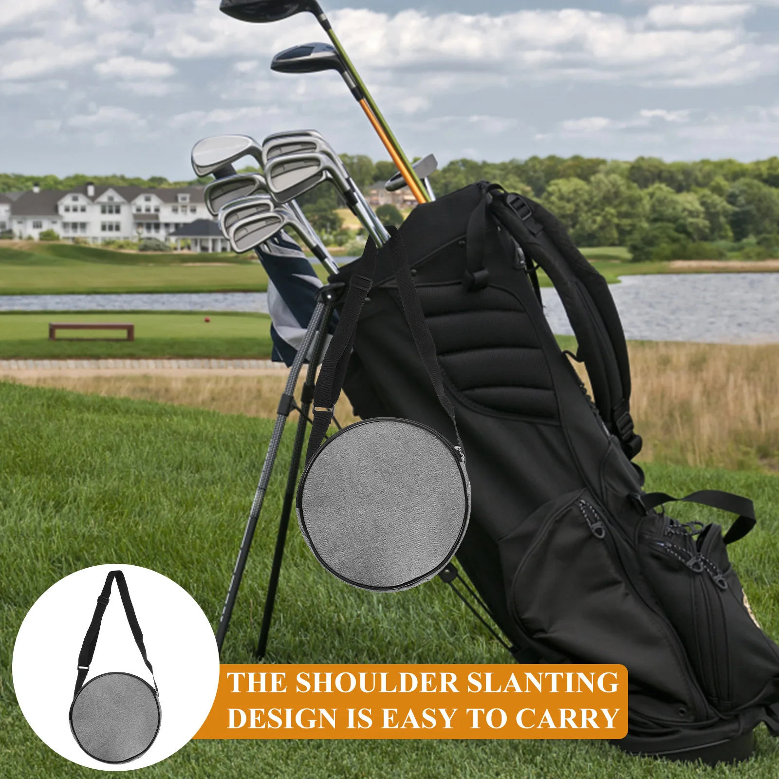 Portable Disc Golf Bags Heavy Duty Polyester Storage Bag for Golfing Discs Convenient Carry Design Ideal for Practice and
