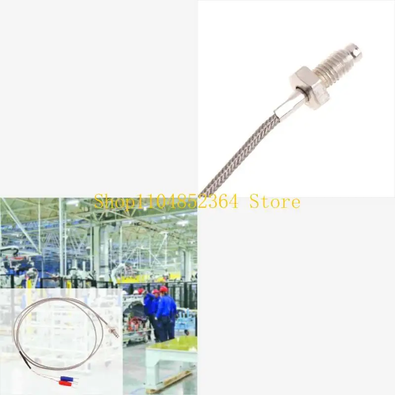 

652F K-Type Thermocouple Temperature Sensors Thread Probe Used to Monitor Machines and Liquids 0-400 Degree Durable