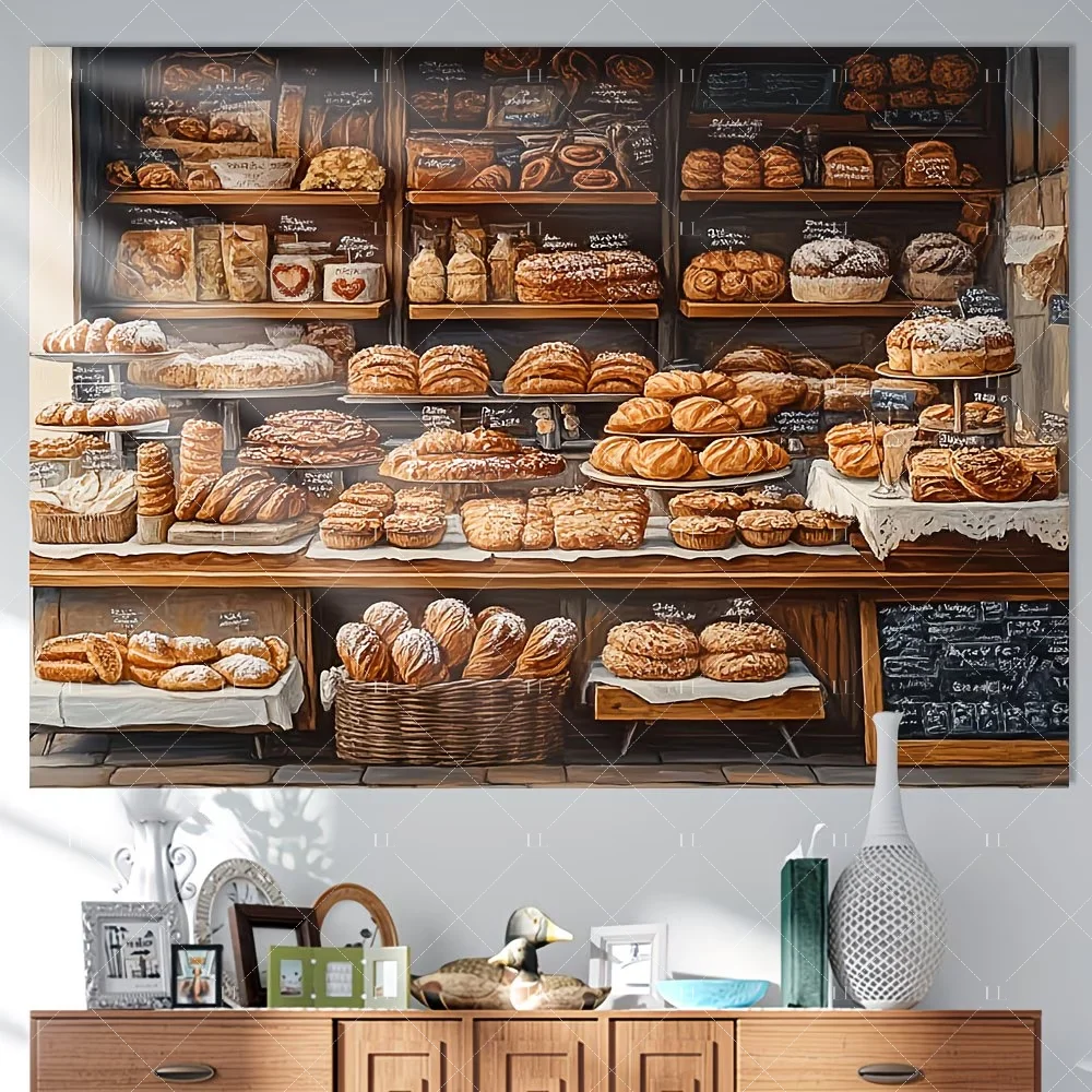 Küchen-Backhintergrund für Brot, Donuts, Smash Cake, Geburtstagsparty-Dekoration, Neugeborenen-Babyparty-Fotografie-Hintergrund für Fotostudio – Detail 4
