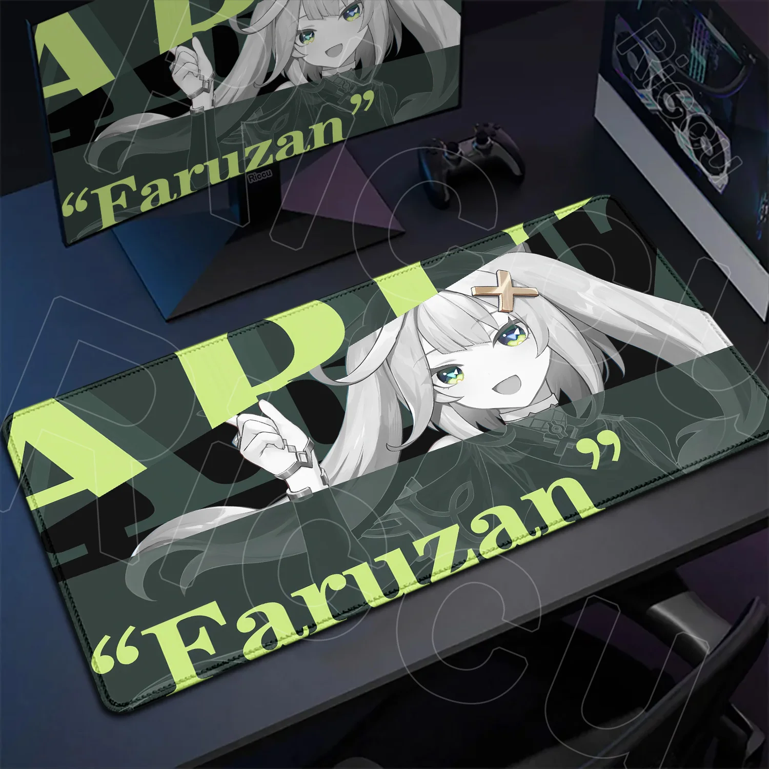 Genshin Gaming Non-slip Mousepad Cute Venti Table Pad XXL Computer and Office Gamer Cabinet Keyboard Carpet Student Writing Mats