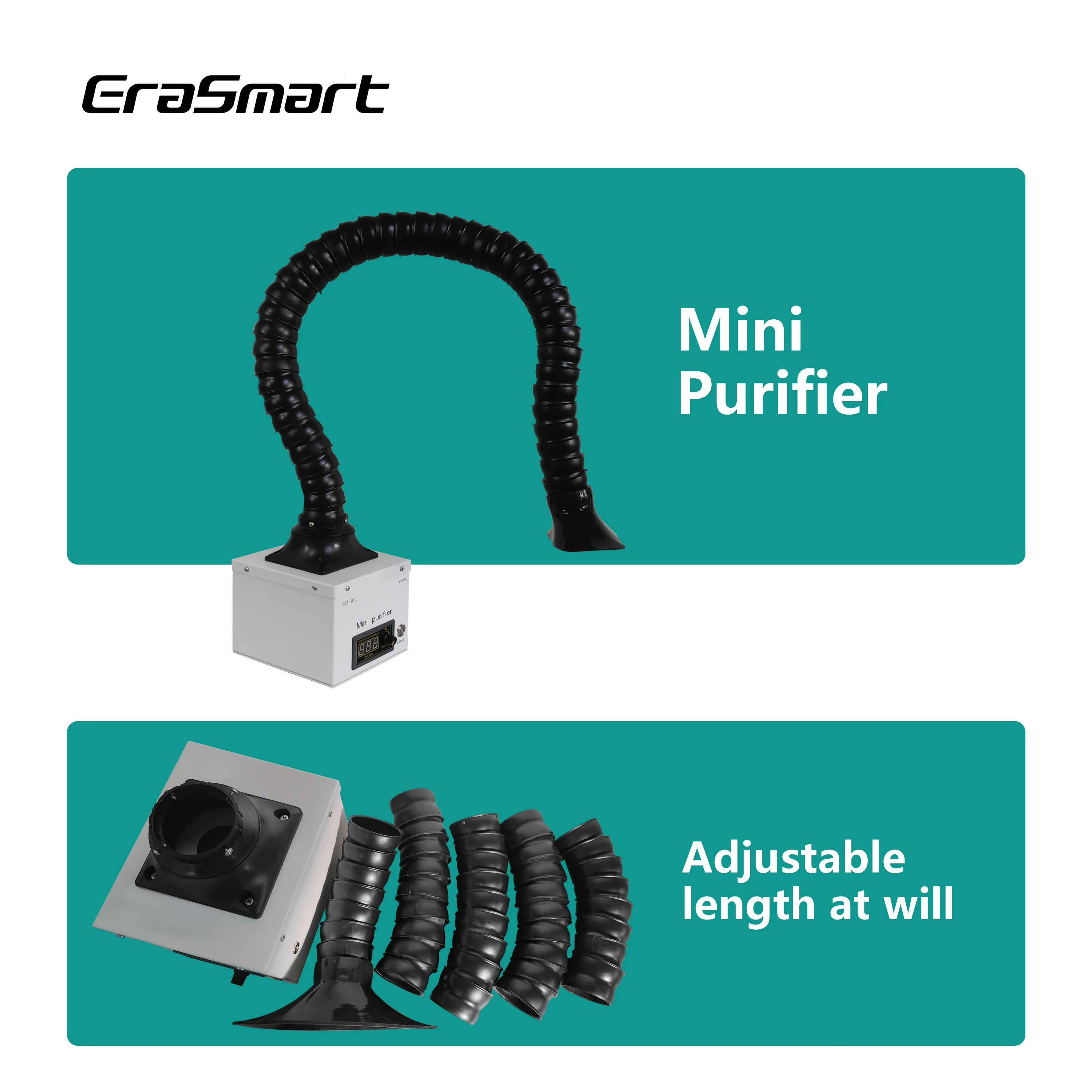 EraSmart Mini Small DTF Printer Smoke Absorber Filter Fume Extractor Air Purifier For Oven Powder Shaker Machine