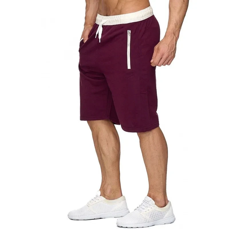 Shorts De Treino De Fitness Quick Dry Para Homens, Bolsos De Zíper, Esportes De Ginástica, Corrida, Patchwork, Novo, Mais, S-3XL