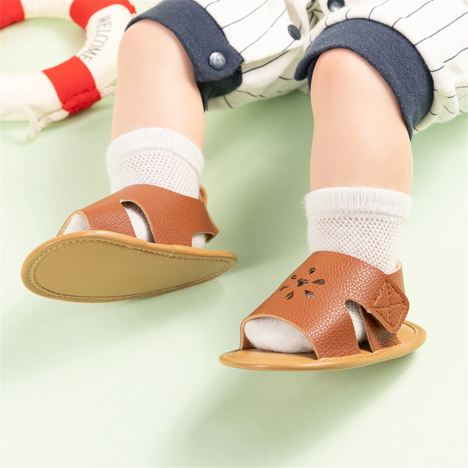 Baby Girl Summer Casual Sandals Anti-slip Soft Sole Open-Toe Flower Hollow Out Clogs Shoes for Outdoor, School, Party