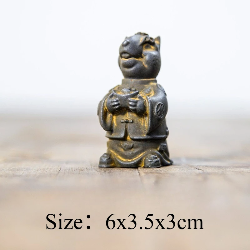 Creative Complete Set Of 12 Zodiac Resin Ornaments Chinese Style Crafts For Living Room Desk Decor Gifts Cute Animal Miniatures