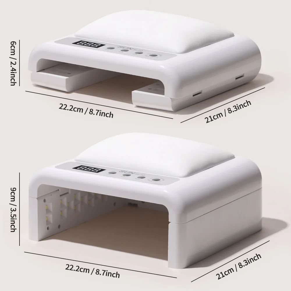 Opvouwbare UV LED-nagellamp en nageldroger met 72 LED-kralen, krachtige snelle uitharding voor gelnagels