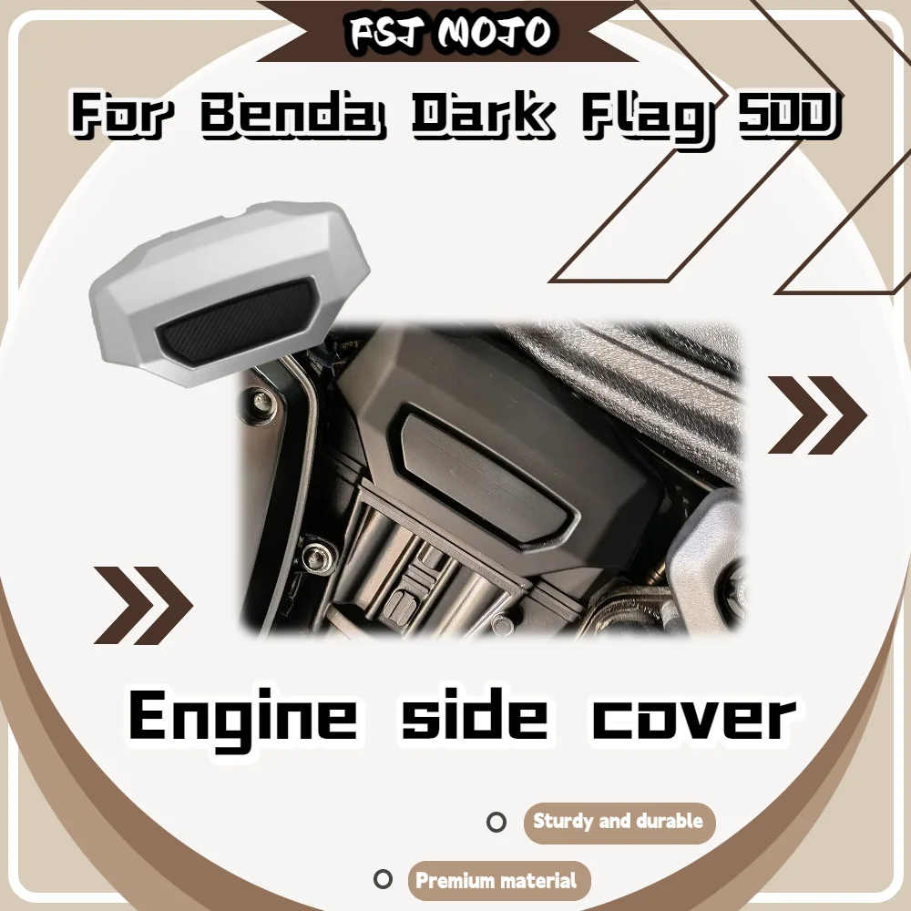 For Benda Dark Flag 500 Engine Side Cover Protector, High Temperature Resistant Dustproof Anti-Scratch Moto Mod Parts