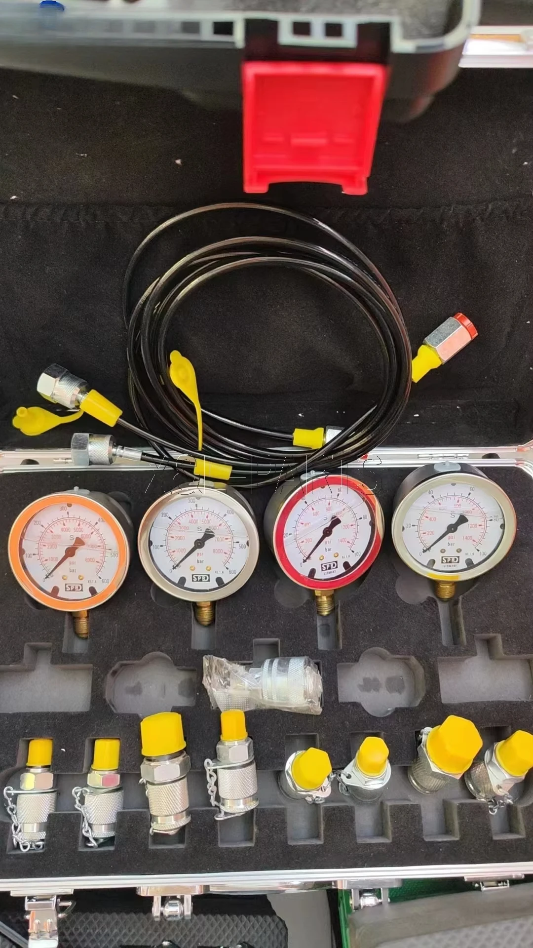X & L حفارة ساعة محمولة مقاييس ضغط الزيت طاولة اختبار هيدروليكية محمولة (عالمي) للحفارة 5 ساعة
