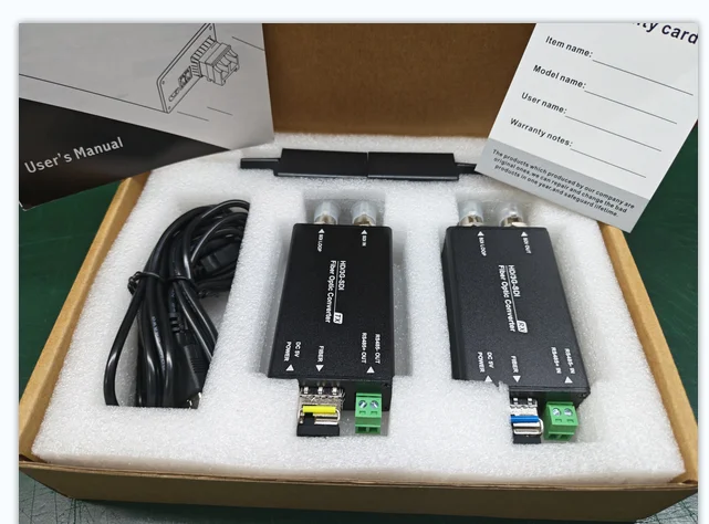 Mini 3G-SDI Video Input RS485 LC 20km Fiber Optic Converter Extender Transmitter Receiver for Long Distance Signal Transmission