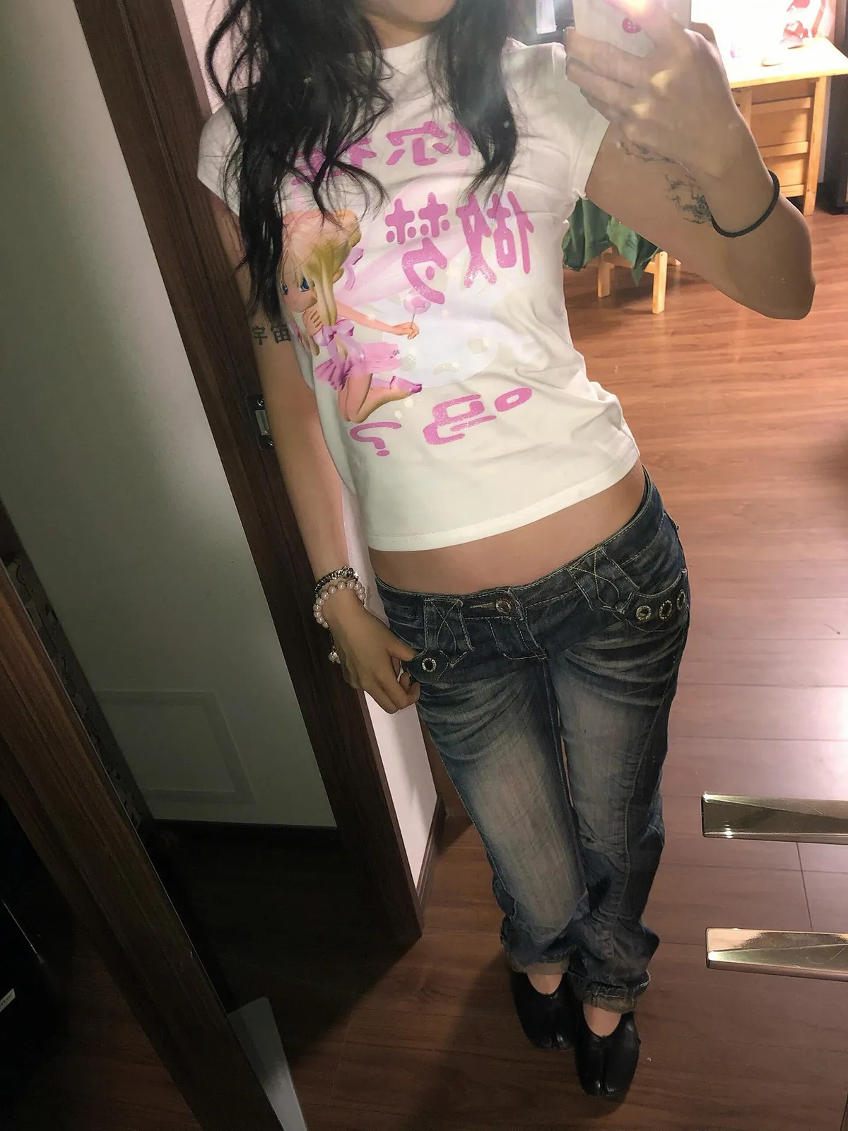 Tonngirls Y2k Japanese Print Graphic Tops Women Short Sleeve Cotton Tshirts Aesthetic 2000s Funny Casual Vintage Tops Korean view 4