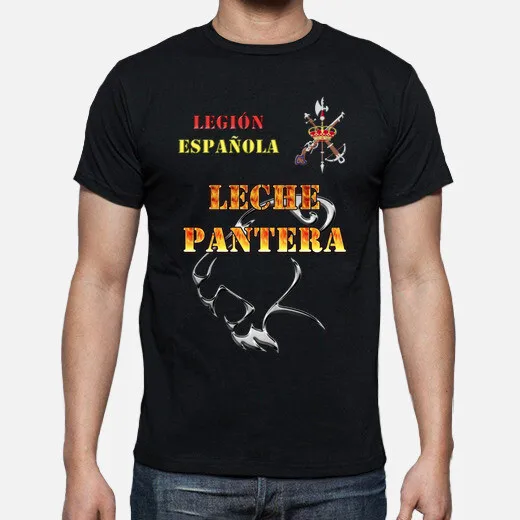 

Española Extranjera Legión Leche Pantera T-Shirt. Summer Cotton Short Sleeve O-Neck Mens T Shirt New S-3XL