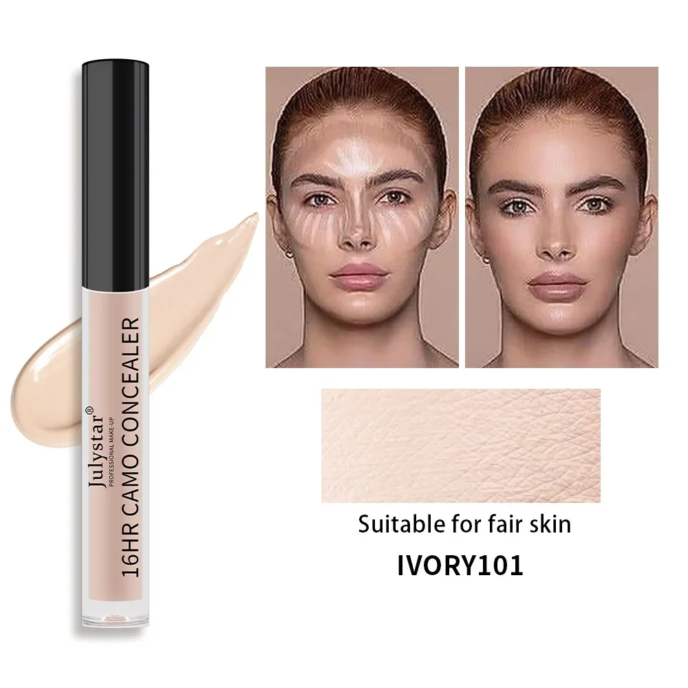 6 farben Flüssigkeit Concealer Abdeckt Feuchtigkeitsspendende Control Öl Foundation Augenringe Sommersprossen Augen Gesicht Concealer Flüssigkeit Make-Up