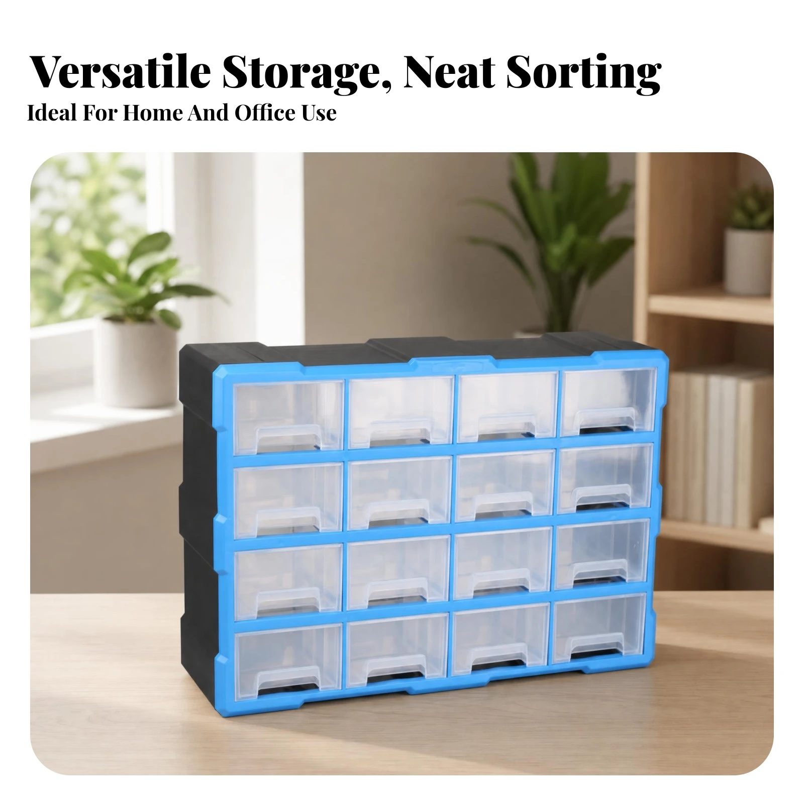 Plastic Drawer Cabinet Desktop Parts Organizer Small Parts Organizer Cabinet Stackable Finger Grip Pulls