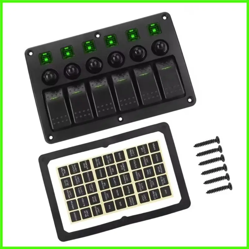 

On Off Switches Panel for Car Marine Toggle Switches with LED Sticker