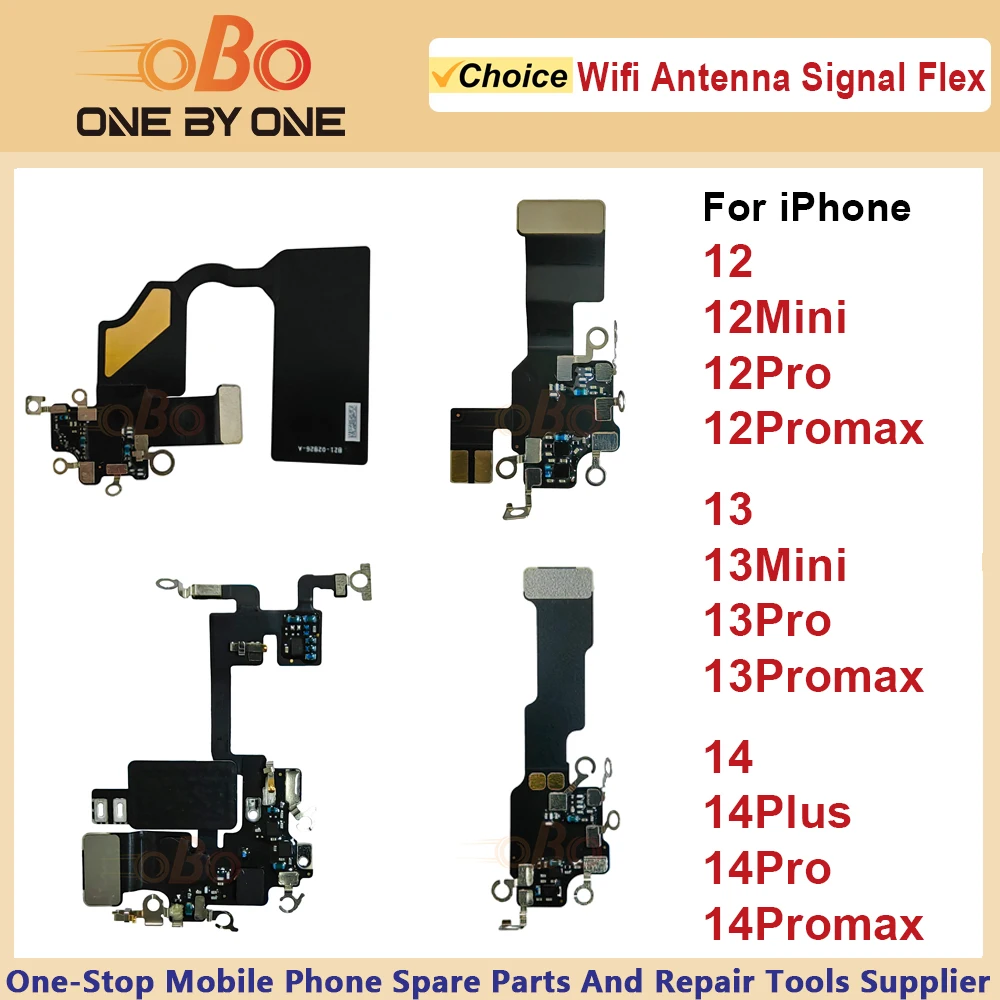 كابل مرن لإشارة هوائي WiFi لهاتف iPhone 12 13 Mini 14 Plus Pro Max WLAN أجزاء إصلاح شريط Wi-Fi المرن (قطعة واحدة)