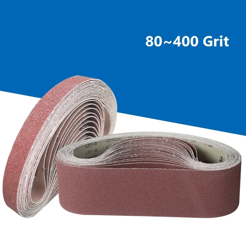 

Sanding Belts Sanding Band Set 80-400 Grit Sander Grinding Polishing Tools Alumina Belt Metal Material Polishing