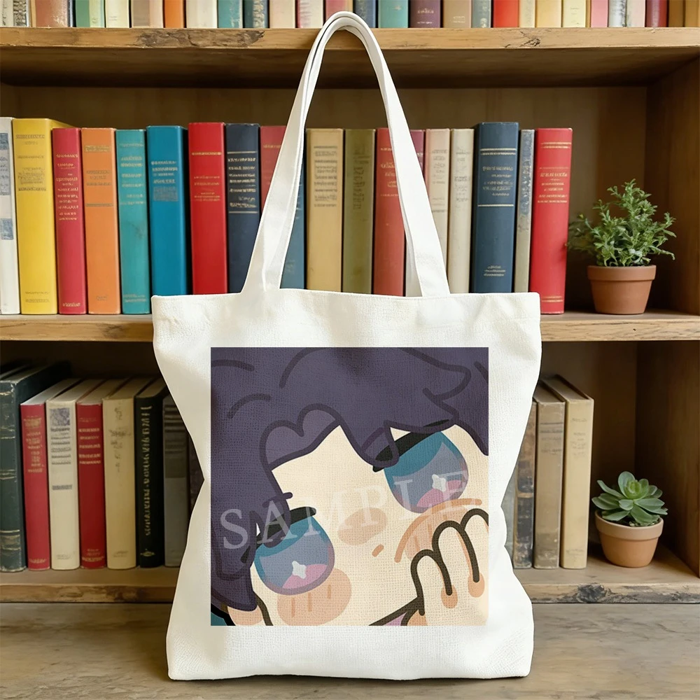 35x40CM Love and Deepspace Cartoon-Gesicht Leinwandtasche Sylus Rafayel Zayne Xavier Caleb Anime Cosplay Sammel-Aufbewahrungstasche Fangeschenk