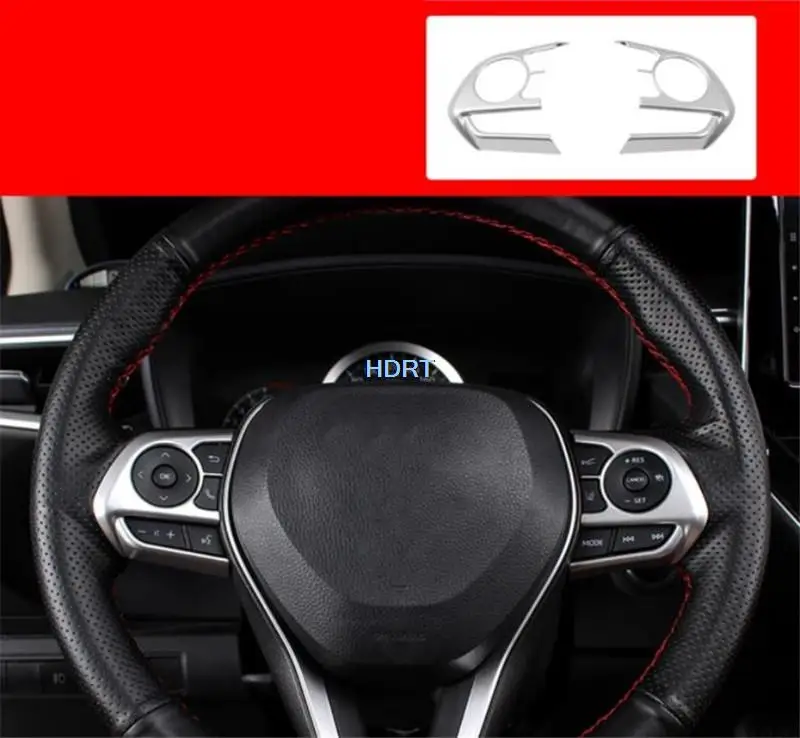 Car Style ABS Chrme Silver Interior Decoration Steering Wheel Gear Panel Outlet Cover Sticker For Toyota Corolla Cross 2022 +