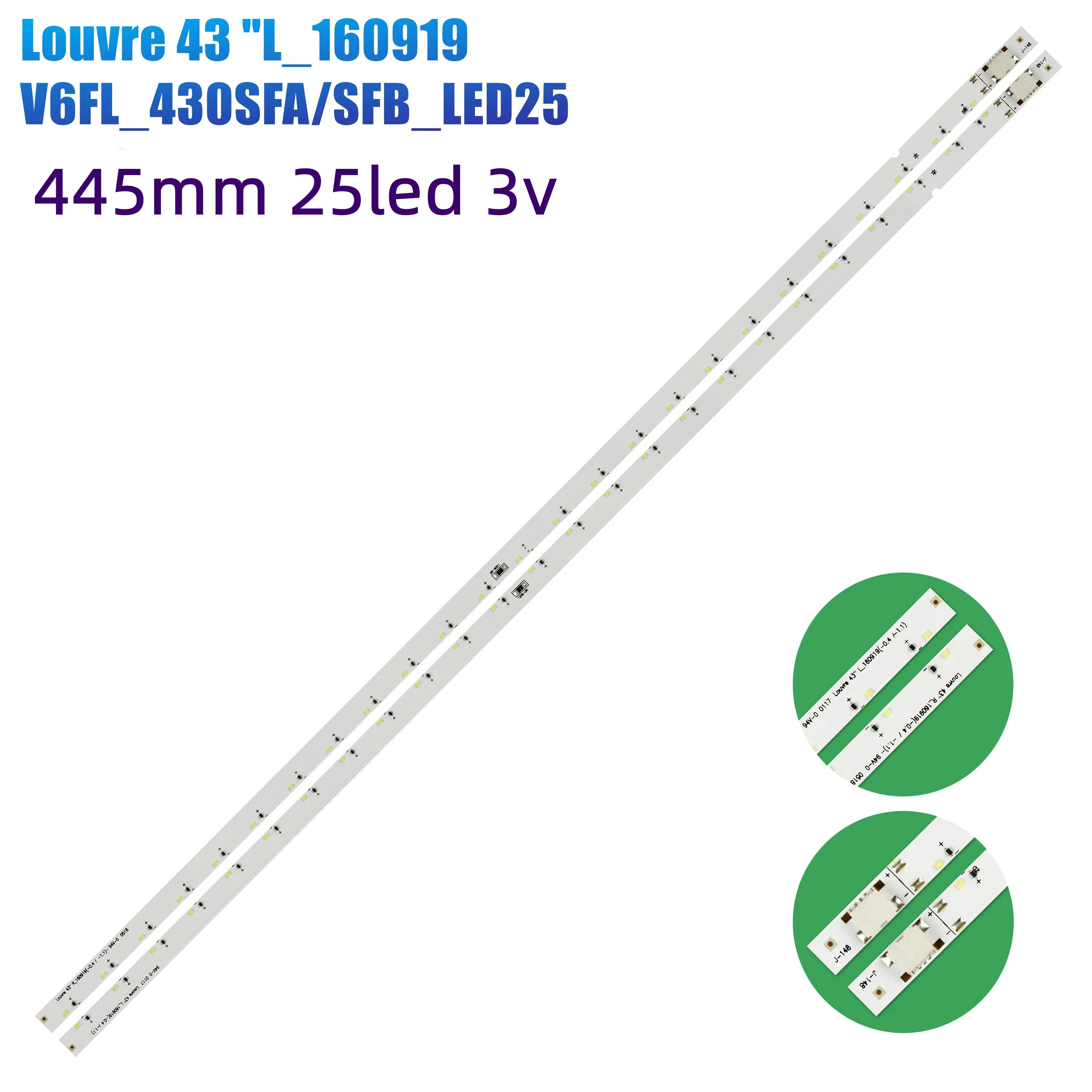 LED backlight strip for  UE43 UN43 UE43K5100 UN43K5300 UN43k5100 Louvre 43