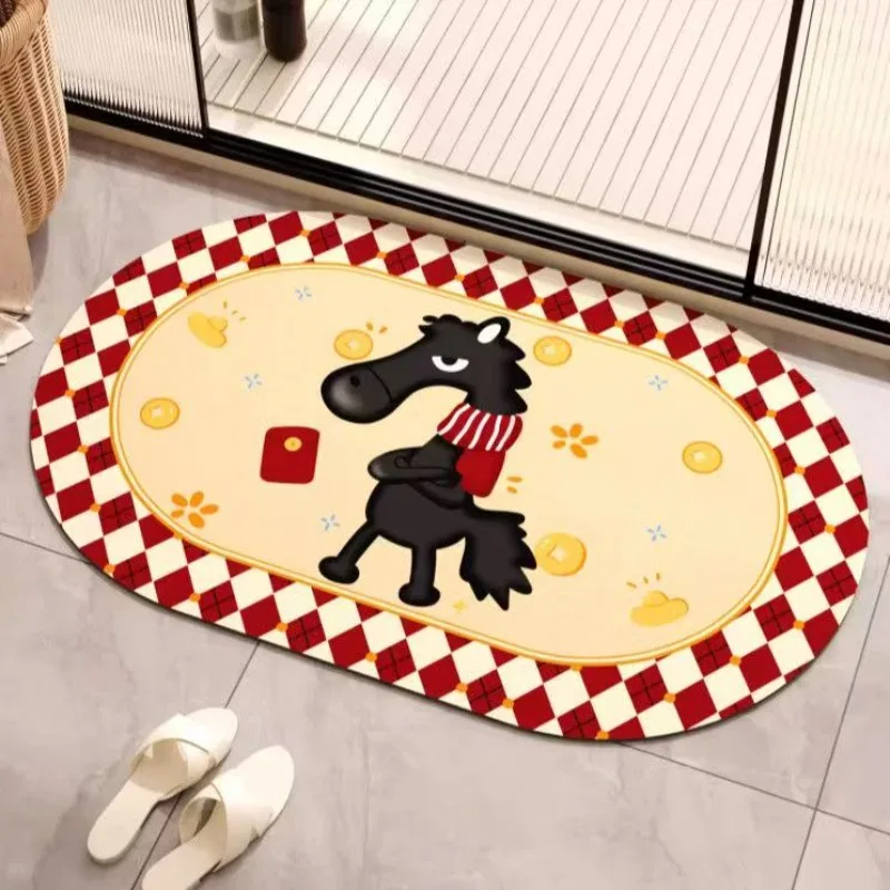 Bathroom absorbent diatom mud toilet  doormat toilet toilet floor mat toilet carpet