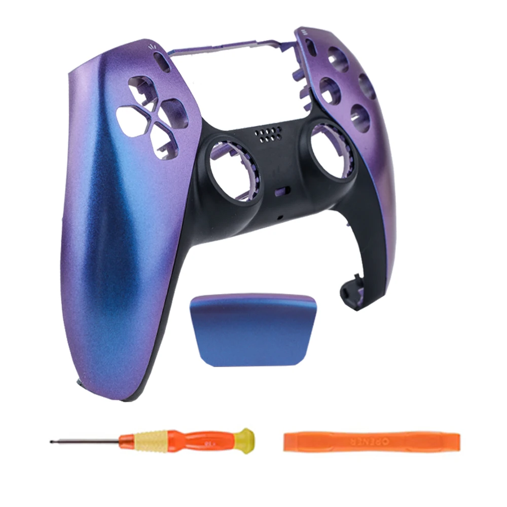 For PS5 Controller Replacement Shell Kit Fluorescent Purple Faceplate Back Cover BDM-010/020/030/040/050 DIY Mod Housing Set view 3