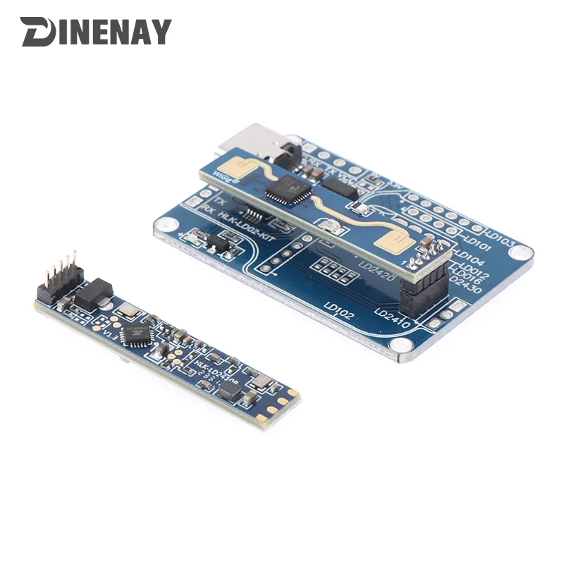 LD2410B Test Kit LD2410 FMCW 24G Smart Human Presence Status Sensing Radar Heartbeat Detection Sensor Module High Sensitivit