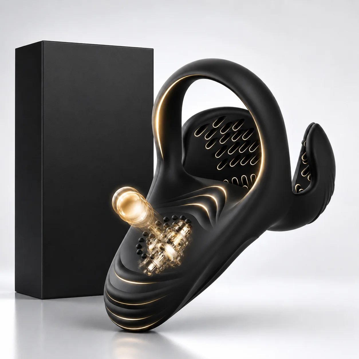 Penis Cock Ring Vibrator Sex Toys for Men Testicle Stimulator with 10 Vibrations Male Adult Supplies Sexy Toy for Couples