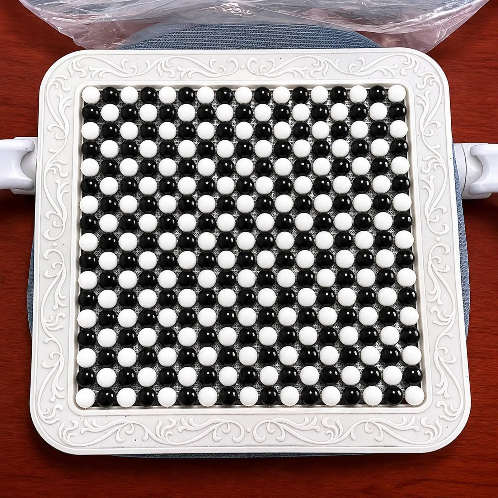 

Beaded Seat Cover Multifunctional Sturdy Square Cool Cooling Seat Mat Massage Seat Cushion Cooling Pad for Sedan SUV Cars Accs