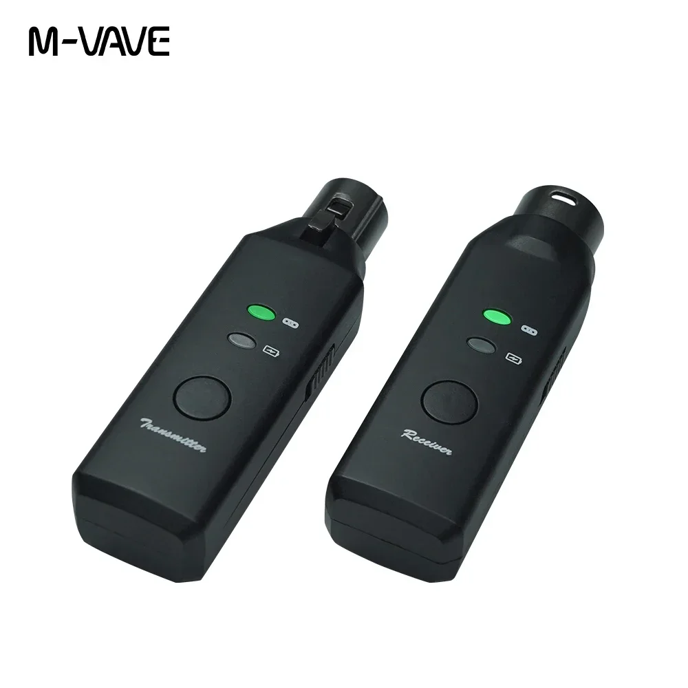 M-VAVE WP-7 2.4G Wireless Microphone Xlr Transmitter Receiver Wireless Mic System for Dynamic Microphones Dual-channel