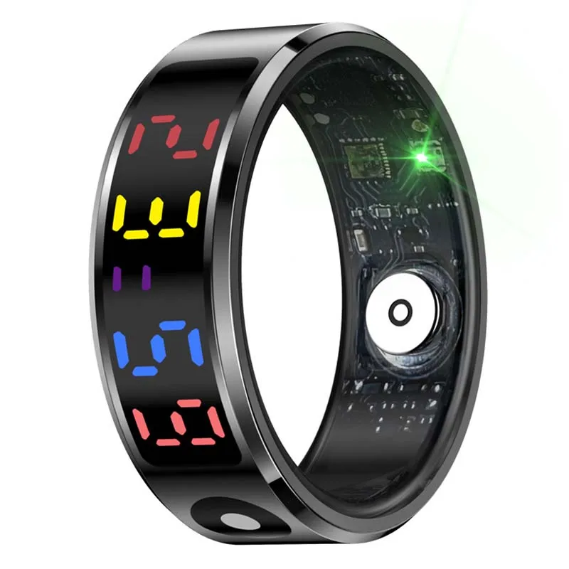 

Luxmoc R12 Smart Ring Colorful Screen Display Health Ring Sleep Heart Rate Blood Oxygen Health Monitoring Smart Touch Ring