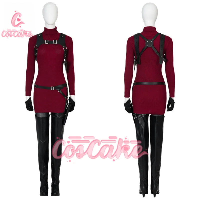 

Ada Wong Game Cosplay Costume Dress Belt Outfits Fantasia Halloween Carnival Disguise Suit For Women Girls