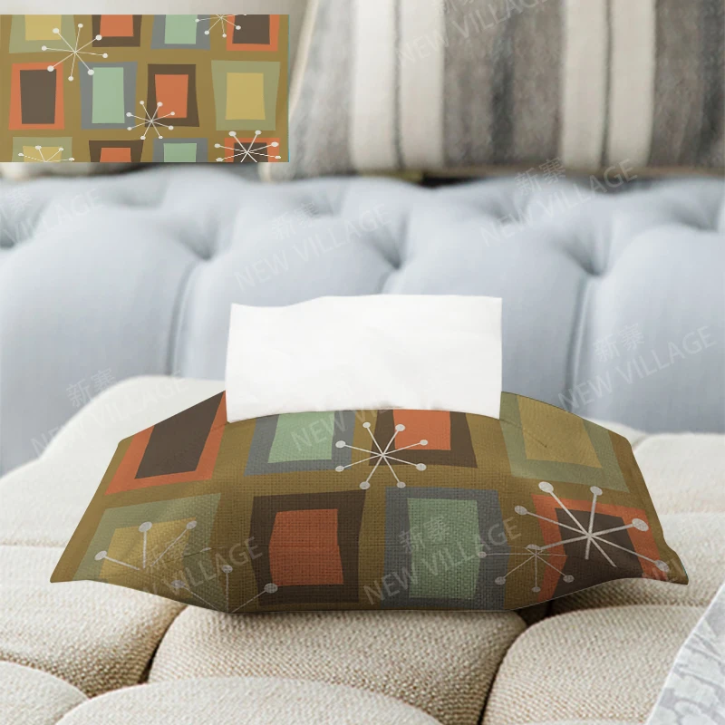 Home decor boho fabric tissue box car tissue holder tissue cover box Textiles cloth storage tissue bag nordic wipes dispenser