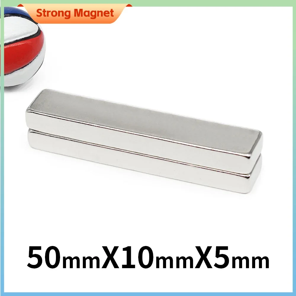 

1/2/5/10/15/20PCS 50x10x5mm Thick Block Rare Earth Magnet N35 Quadrate Neodymium Magnets 50x10x5 Permanent NdFeB Magnet 50*10*5