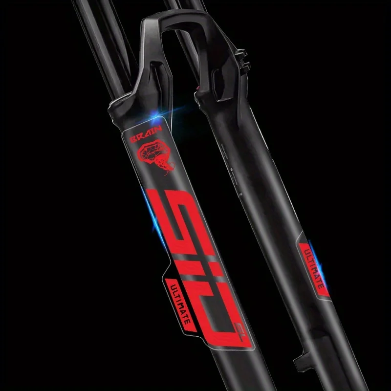 RockShox SID SL Ultimate MTB Gabel-Aufkleber 2er-Set Wasserdichte Brain-Design Vinyl-Sticker für Mountainbike-Vordergabel-Dekoration
