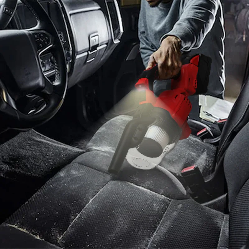 مكنسة كهربائية صناعية ببطارية ليثيوم لاسلكية، إزالة الغبار عالية الكفاءة، محمولة منزلية عالية الطاقة قابلة لإعادة الشحن