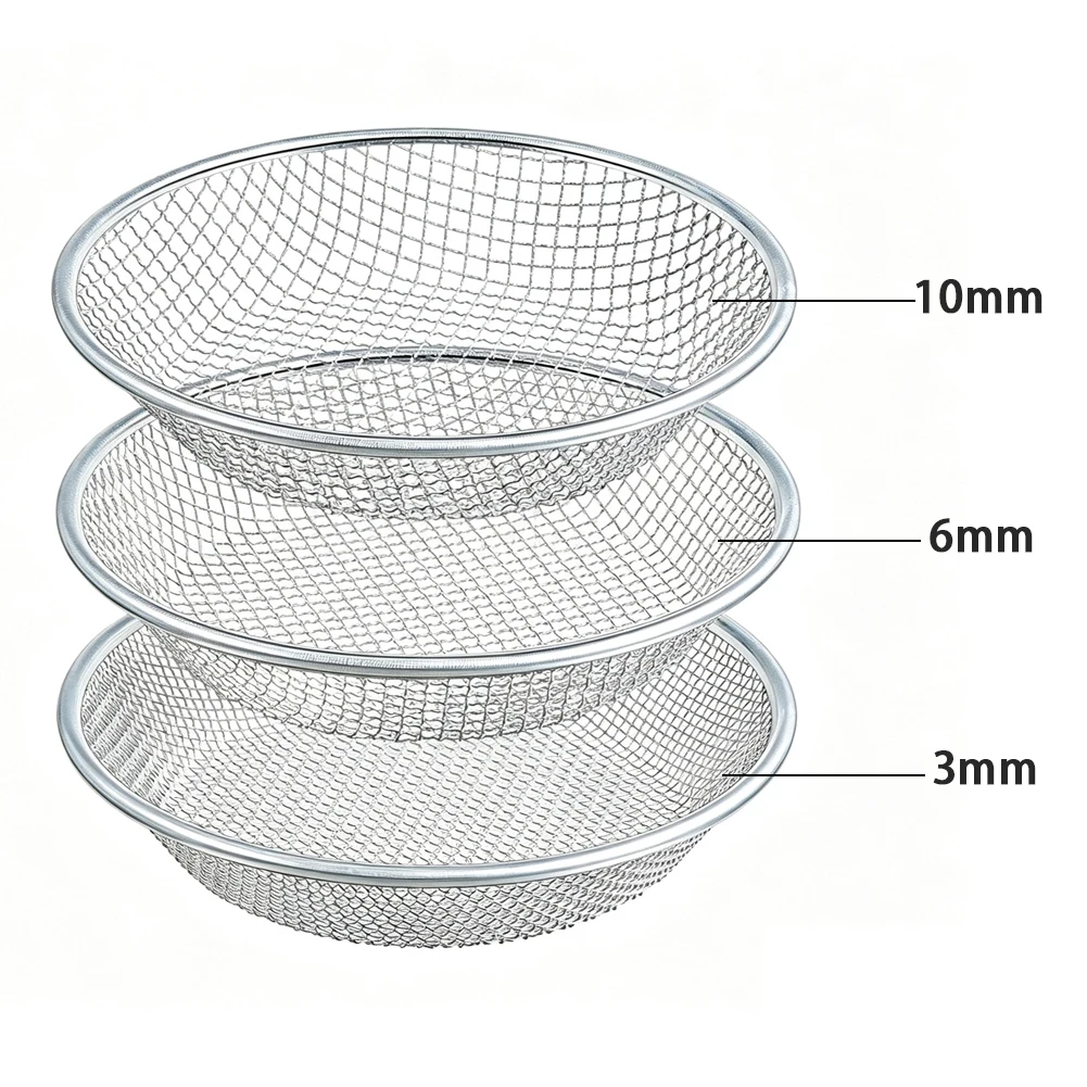 30cm Garden Soil Sieve Set 5pcs Galvanized Steel Rock Sifter With Multiple Mesh Sizes For Compost Garden Tools