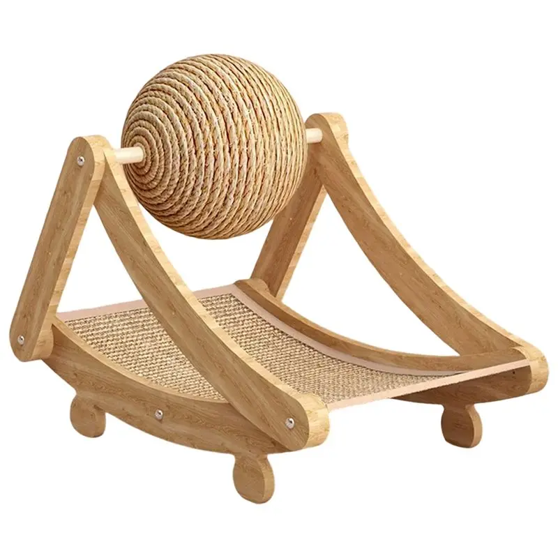 

B08B-Vertical Cat Scratcher Indoor For Kittens Sisal Ball Sisal Cat No Crumbs Claw Grinding Pet