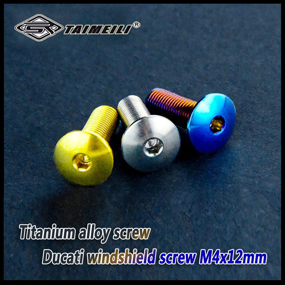 TAIMEILI 1pcs Titanium alloy screws suitable for Ducati v4/v2/1199/1299/959 front windshield screws