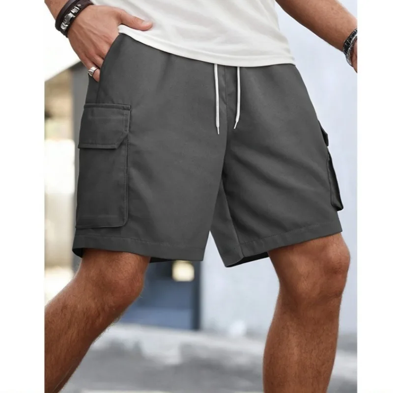 New Fashion Work Shorts Multi-pocket Men's Summer Tide Loose Wide-leg Sports Casual Shorts Men Clothing